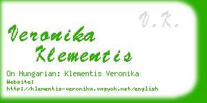 veronika klementis business card